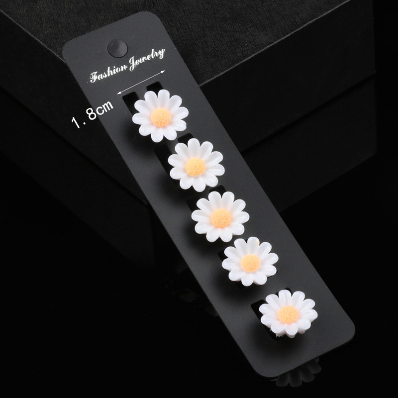 5db kis virág csatos hajcsat hajtűk női lányoknak kristály strassz virágos haj karmok haj kiegészítők kézzel készített barkácsolás