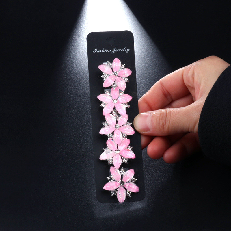 5db kis virág csatos hajcsat hajtűk női lányoknak kristály strassz virágos haj karmok haj kiegészítők kézzel készített barkácsolás
