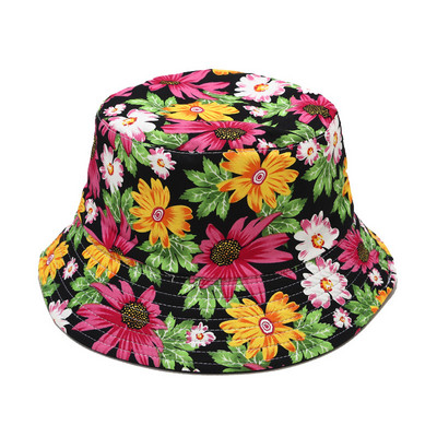 Pălărie de pescar cu două fețe cu model de flori în ediție limitată, pentru femeie, toamnă, în aer liber, cu protecție solară, pălărie de soare, pălărie pentru petrecere a timpului liber.