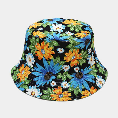 Pălărie de pescar cu două fețe cu model de flori în ediție limitată, pentru femeie, toamnă, în aer liber, cu protecție solară, pălărie de soare, pălărie pentru petrecere a timpului liber.