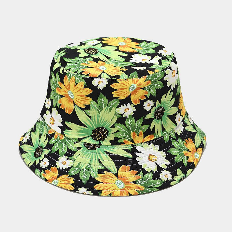 Pălărie de pescar cu două fețe cu model de flori în ediție limitată, pentru femeie, toamnă, în aer liber, cu protecție solară, pălărie de soare, pălărie pentru petrecere a timpului liber.