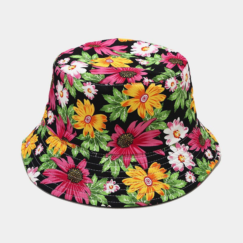 Pălărie de pescar cu două fețe cu model de flori în ediție limitată, pentru femeie, toamnă, în aer liber, cu protecție solară, pălărie de soare, pălărie pentru petrecere a timpului liber.