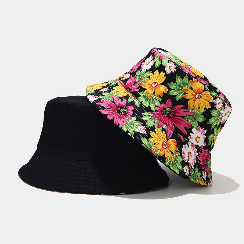 Pălărie de pescar cu două fețe cu model de flori în ediție limitată, pentru femeie, toamnă, în aer liber, cu protecție solară, pălărie de soare, pălărie pentru petrecere a timpului liber.