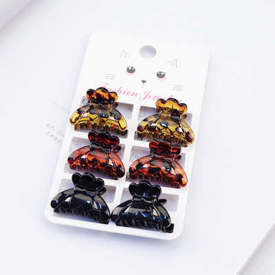 2021, novo 6kom/kartica, dječja kandža za kosu za djevojčice Leopard prozirne srednje kopče za kosu Dodaci Prekrasni alati za frizuru