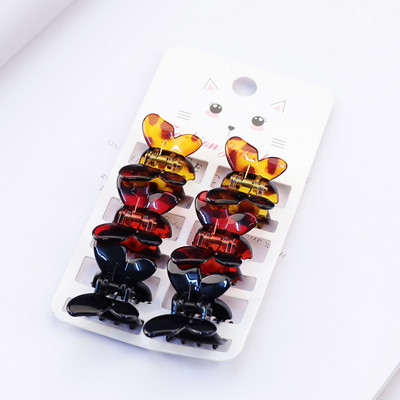 2021, novo 6kom/kartica, dječja kandža za kosu za djevojčice Leopard prozirne srednje kopče za kosu Dodaci Prekrasni alati za frizuru