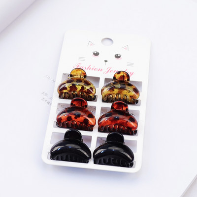 2021, novo 6kom/kartica, dječja kandža za kosu za djevojčice Leopard prozirne srednje kopče za kosu Dodaci Prekrasni alati za frizuru