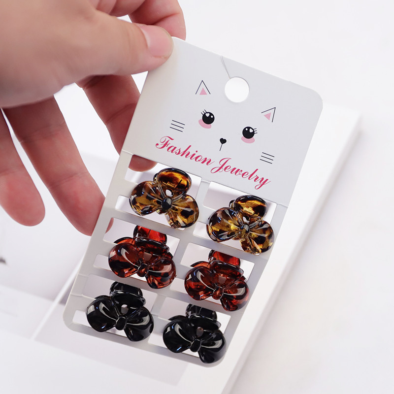 2021, novo 6kom/kartica, dječja kandža za kosu za djevojčice Leopard prozirne srednje kopče za kosu Dodaci Prekrasni alati za frizuru