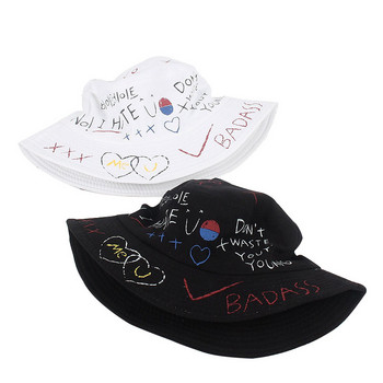 Cool Fashion Night Cap Fashion Καπέλο Graffiti Hip Hop Bucket Καπέλο Unisex Καπέλο Fisherman\'s Waway Δώρα Κορεατικά Unisex καπέλο για ζευγάρια