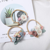 Európai és amerikai gyerek haj kiegészítők kis friss gyöngyvirágos fejdísz baba nylon fejpánt