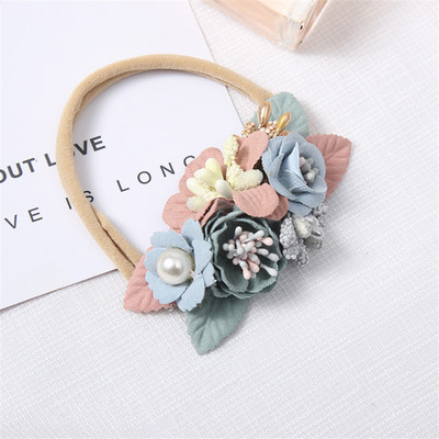 Európai és amerikai gyerek haj kiegészítők kis friss gyöngyvirágos fejdísz baba nylon fejpánt