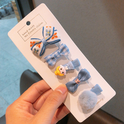 5 vnt./stal. Kūdikių mergaitei mielas animacinis filmukas, gėlių lankelis, papuošalas plaukams segtukai vaikams, mielos, mielos segtukai, plaukų segtukai, vaikų plaukų aksesuarai