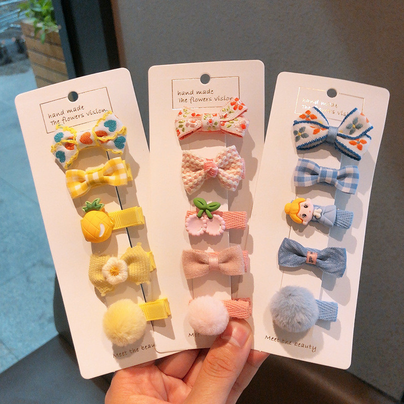 5 vnt./stal. Kūdikių mergaitei mielas animacinis filmukas, gėlių lankelis, papuošalas plaukams segtukai vaikams, mielos, mielos segtukai, plaukų segtukai, vaikų plaukų aksesuarai