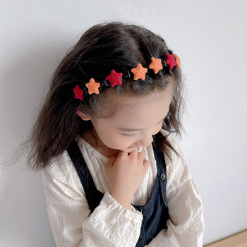 Little Girls Cute Star Love Braided Hairband για Παιδιά Γεωμετρική στεφάνη για τα μαλλιά Πολύχρωμη ζώνη μαλλιών Παιδικά αξεσουάρ μαλλιών