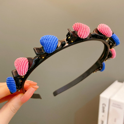 Little Girls Cute Star Love Pinta plaukų juosta vaikams Geometrinė plaukų lanko galvos juosta Spalvinga plaukų juosta Vaikų plaukų aksesuarai