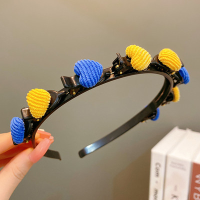 Little Girls Cute Star Love Pinta plaukų juosta vaikams Geometrinė plaukų lanko galvos juosta Spalvinga plaukų juosta Vaikų plaukų aksesuarai