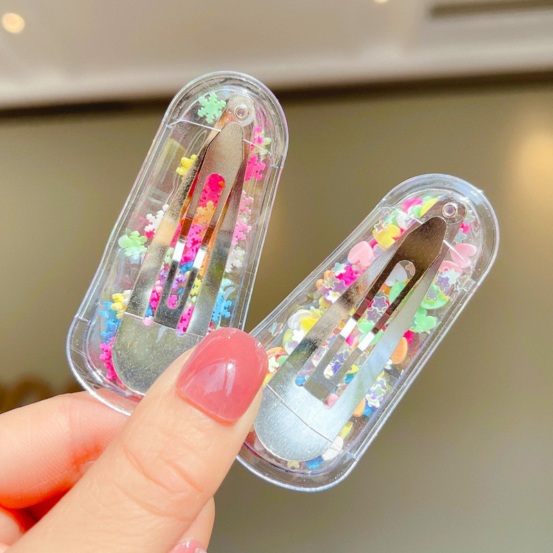 2 τμχ Γυαλιστερές φουρκέτες για κορίτσια Sweet girls Bling hair clips Χαριτωμένα αξεσουάρ για τα μαλλιά Γραβάτες Κάτοχοι αλογοουράς Candy Barrettes Headbands