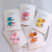 2023, noua moda pentru copii, agrafe ovale colorate, accesorii de par, coreeana, drăguță, prințesa, animal din desene animate, agrafă de păr, accesorii pentru cap