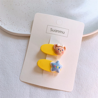 2023, noua moda pentru copii, agrafe ovale colorate, accesorii de par, coreeana, drăguță, prințesa, animal din desene animate, agrafă de păr, accesorii pentru cap