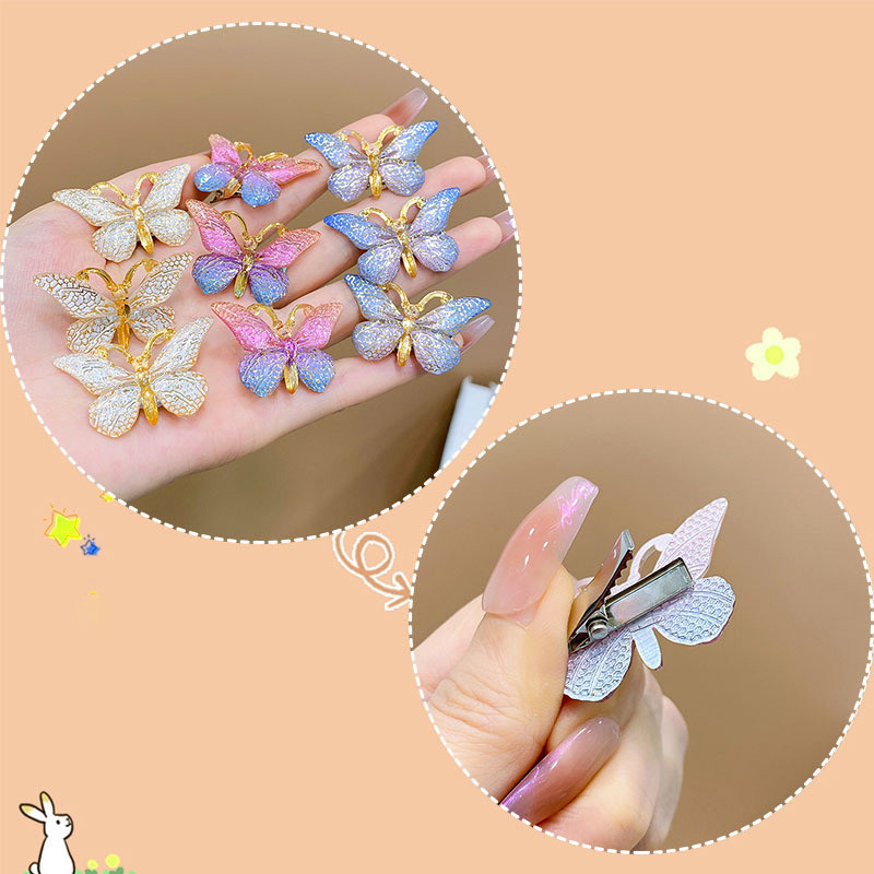 5 DB Édes Sztereoszkópikus Színátmenet Baba Aranyos Hajtűk Gyerek Hajcsat Gyermek fejfedők Princess Barrette lányok kiegészítők