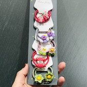 10Pcs/Set Životinje Cvijeće Dinosauri Dodaci za kosu Dječje gumice Gumice za kosu Elastične trake za kosu Traka za kosu Vezice Guma