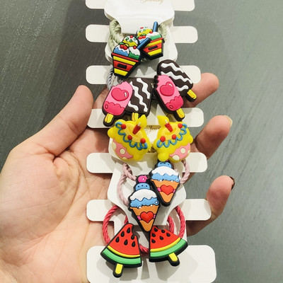 10Pcs/Set Životinje Cvijeće Dinosauri Dodaci za kosu Dječje gumice Gumice za kosu Elastične trake za kosu Traka za kosu Vezice Guma