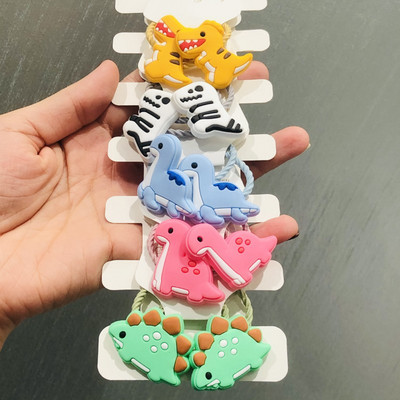 10Pcs/Set Životinje Cvijeće Dinosauri Dodaci za kosu Dječje gumice Gumice za kosu Elastične trake za kosu Traka za kosu Vezice Guma