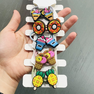 10Pcs/Set Životinje Cvijeće Dinosauri Dodaci za kosu Dječje gumice Gumice za kosu Elastične trake za kosu Traka za kosu Vezice Guma