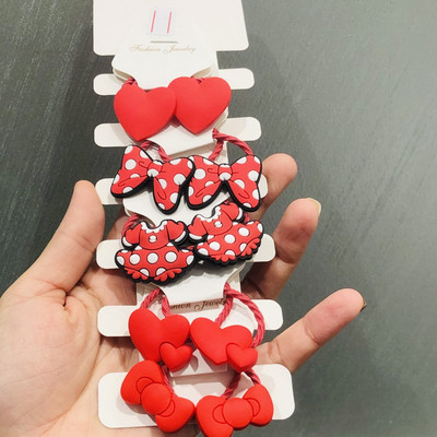 10Pcs/Set Životinje Cvijeće Dinosauri Dodaci za kosu Dječje gumice Gumice za kosu Elastične trake za kosu Traka za kosu Vezice Guma