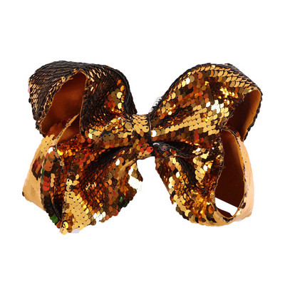 8" funde de păr reversibile cu paiete Agrafe de păr pentru copii, fete, cu paiete Jumbo, funde JoJo, accesorii de păr curcubeu