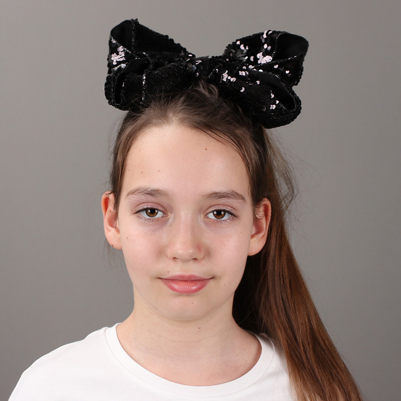 8" funde de păr reversibile cu paiete Agrafe de păr pentru copii, fete, cu paiete Jumbo, funde JoJo, accesorii de păr curcubeu