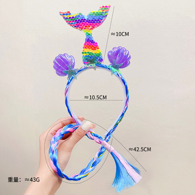 Gyerek fejpánt női paróka gyerekeknek aranyos rajzfilm póni fejdísz Hajtű hajkiegészítők fesztivál