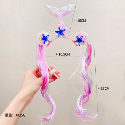 Gyerek fejpánt női paróka gyerekeknek aranyos rajzfilm póni fejdísz Hajtű hajkiegészítők fesztivál
