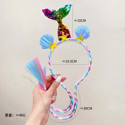 Gyerek fejpánt női paróka gyerekeknek aranyos rajzfilm póni fejdísz Hajtű hajkiegészítők fesztivál