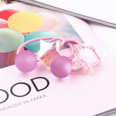 2 kom/lot Colour Simplicity Djevojčice Elastične trake za kosu Držač za konjski rep Rezalice za kosu Uže Uže Baby Slatki dodaci Princeza