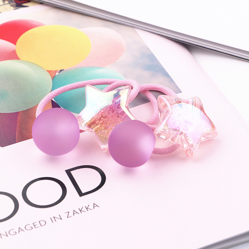 2 kom/lot Colour Simplicity Djevojčice Elastične trake za kosu Držač za konjski rep Rezalice za kosu Uže Uže Baby Slatki dodaci Princeza