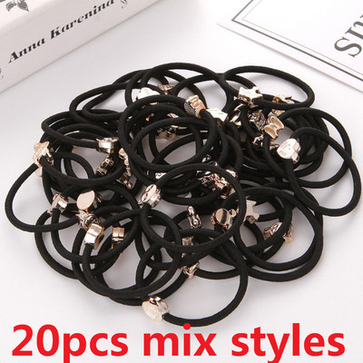 20 kom Jednostavni dodaci za kosu Elastične gumice za kosu Slatke gumice Perle Ukrasi za kosu Držači gumice za kosu za djevojčice