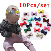 10 bucăți/set pentru fetițe, panglică cu fundă, agrafe de păr pentru copii, agrafe dulci, agrafe, accesorii de păr pentru copii