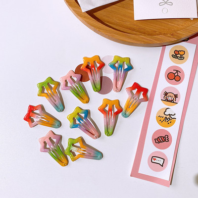 5/10 kom Žene Djevojke BB Ukosnice Zvjezdice Kopice za kosu duginih boja Metalne ukosnice za bebe Djecu Dodaci za oblikovanje