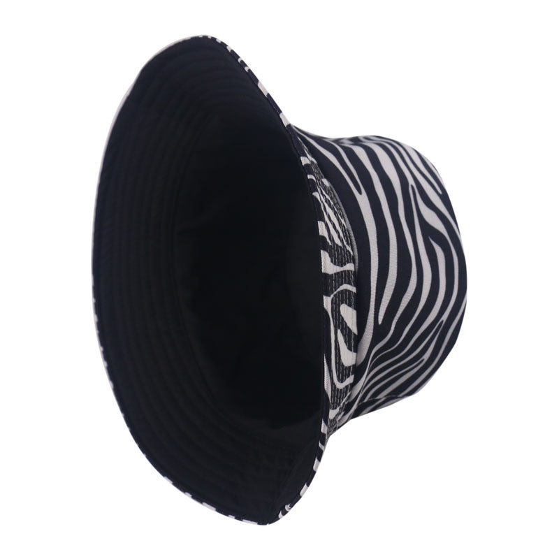 FOXMOTHER 2023 új divatos megfordítható fekete fehér csíkos zebramintás vödörsapkák nőknek Gorras Fisherman sapkák nyári