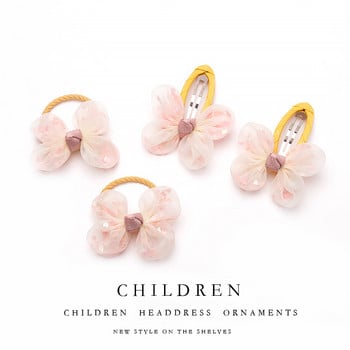 4 τεμάχια/σετ Κορεάτικο στυλ Κοριτσιών με παγιέτες με φιόγκο Κλιπ μαλλιών Baby Flower BB Κλιπ φουρκέτα για Παιδικά Αξεσουάρ Μαλλιάς