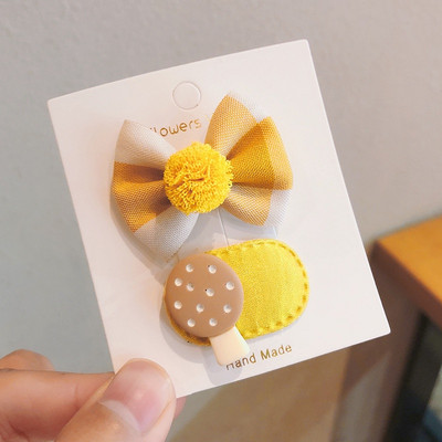 2 ks/sada detských sponiek do vlasov, detských sponiek s kvetinovou mašľou, kreslených sponiek do vlasov, dievčenských doplnkov do vlasov, pokrývok hlavy