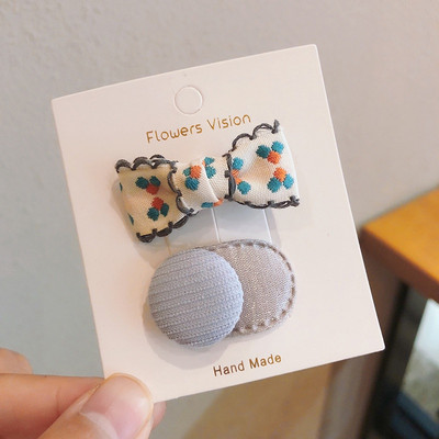 2 ks/sada detských sponiek do vlasov, detských sponiek s kvetinovou mašľou, kreslených sponiek do vlasov, dievčenských doplnkov do vlasov, pokrývok hlavy