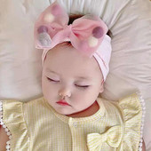 Banda pentru cap pentru fete cu fundă mare, 7 culori, se potrivește tuturor bebelușilor, cu fundă mare, cu fundă mare, cu turban pentru nou-născut.