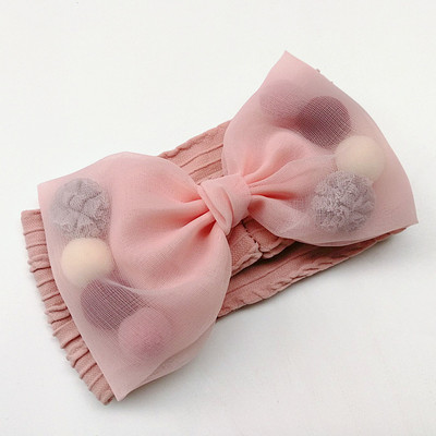 Banda pentru cap pentru fete cu fundă mare, 7 culori, se potrivește tuturor bebelușilor, cu fundă mare, cu fundă mare, cu turban pentru nou-născut.