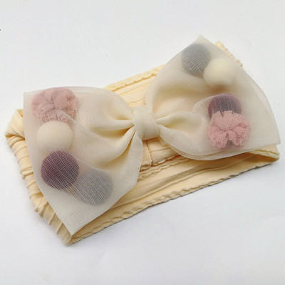 Banda pentru cap pentru fete cu fundă mare, 7 culori, se potrivește tuturor bebelușilor, cu fundă mare, cu fundă mare, cu turban pentru nou-născut.