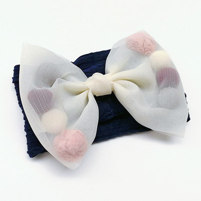 Banda pentru cap pentru fete cu fundă mare, 7 culori, se potrivește tuturor bebelușilor, cu fundă mare, cu fundă mare, cu turban pentru nou-născut.