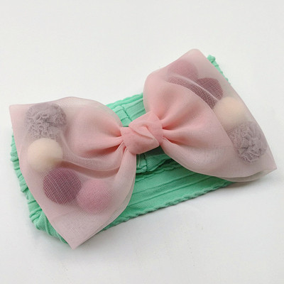 Banda pentru cap pentru fete cu fundă mare, 7 culori, se potrivește tuturor bebelușilor, cu fundă mare, cu fundă mare, cu turban pentru nou-născut.