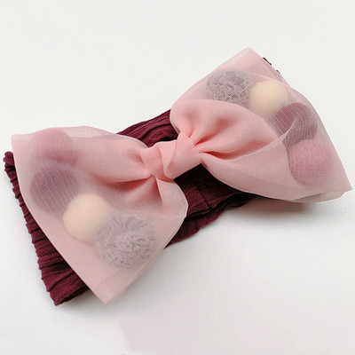 Banda pentru cap pentru fete cu fundă mare, 7 culori, se potrivește tuturor bebelușilor, cu fundă mare, cu fundă mare, cu turban pentru nou-născut.