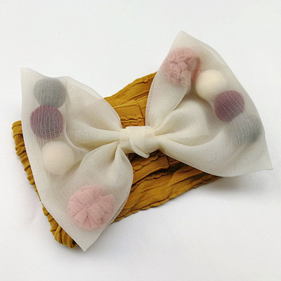 Banda pentru cap pentru fete cu fundă mare, 7 culori, se potrivește tuturor bebelușilor, cu fundă mare, cu fundă mare, cu turban pentru nou-născut.