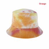 Novi šešir s kravatom Ženski proljeće ljeto Dvostrano dostupan pamuk s kupolom Ženski ribarski šešir Plavi 0range Ležerni šešir za sunce W064
